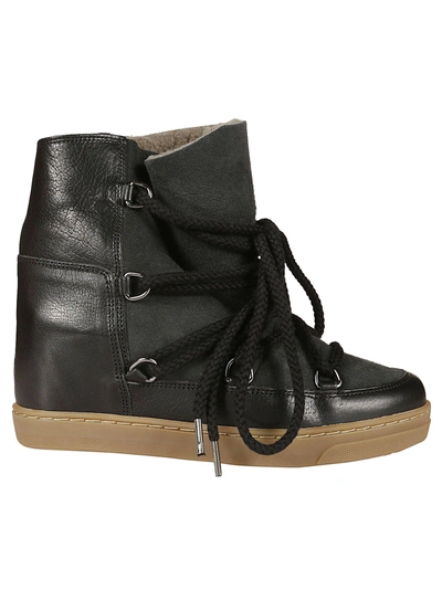 Shop Isabel Marant Étoile Nowles Lace-up Boots In Black