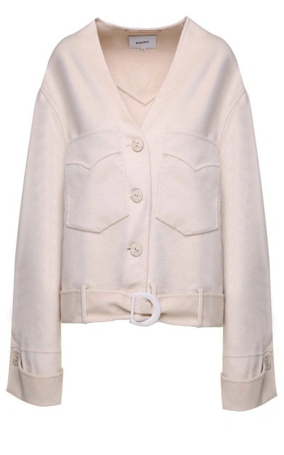 Shop Nanushka Iman Silk And Wool-blend Jacket In Rosa