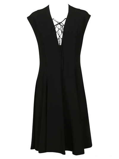 Shop Stella Mccartney Lace-up Dress In Black