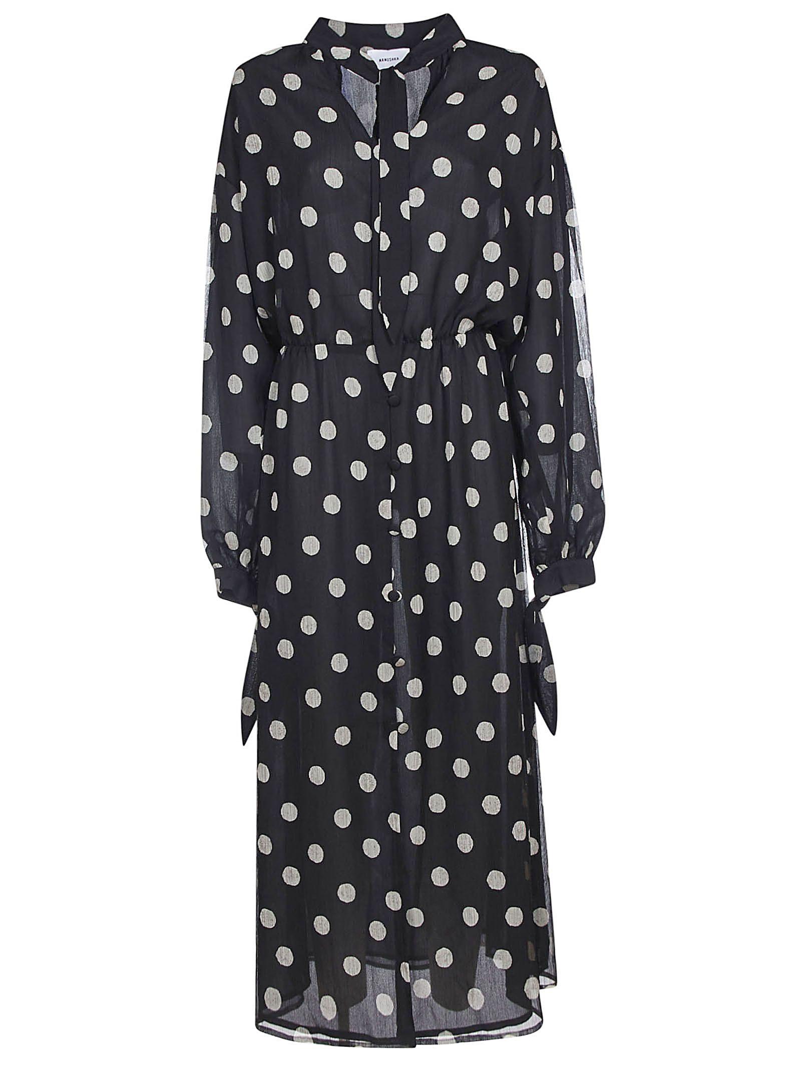 nanushka polka dot dress