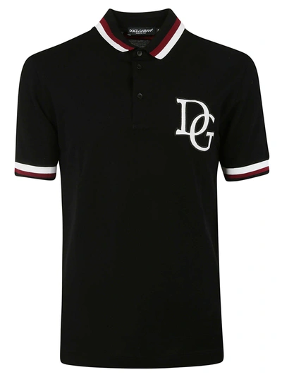 Shop Dolce & Gabbana Classic Logo Polo Shirt In Nero
