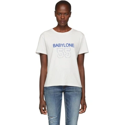 Shop Saint Laurent White 'babylone' T-shirt