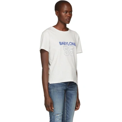 Shop Saint Laurent White 'babylone' T-shirt