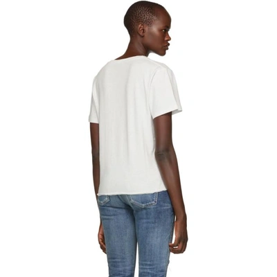 Shop Saint Laurent White 'babylone' T-shirt