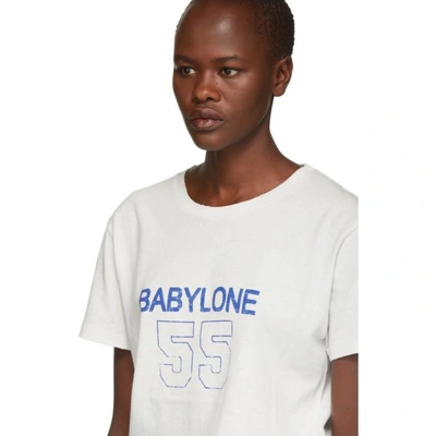 Shop Saint Laurent White 'babylone' T-shirt