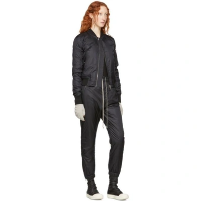 Shop Rick Owens Black Cropped Flight Bomber Jacket In 09 Black