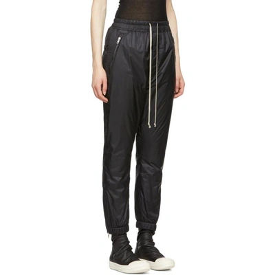 Shop Rick Owens Black Nylon Track Pants In 09 Black