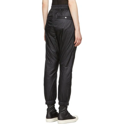 Shop Rick Owens Black Nylon Track Pants In 09 Black