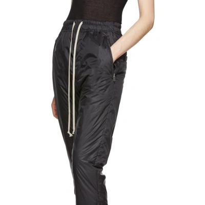 Shop Rick Owens Black Nylon Track Pants In 09 Black