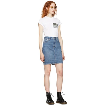 Shop Levi's Levis Blue Mom Miniskirt In Tie The Kno