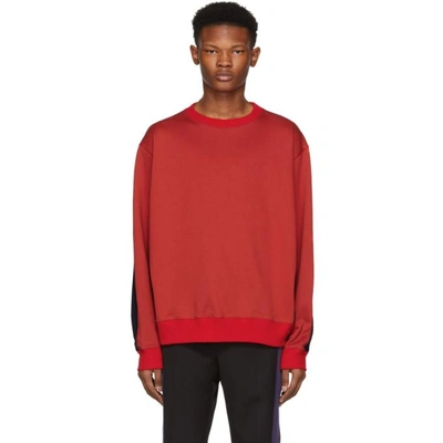 Shop Toga Virilis Multicolor Silkete Jersey Sweatshirt In 21/red