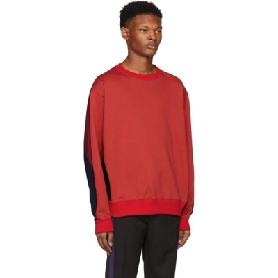 Shop Toga Virilis Multicolor Silkete Jersey Sweatshirt In 21/red