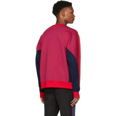 Shop Toga Virilis Multicolor Silkete Jersey Sweatshirt In 21/red