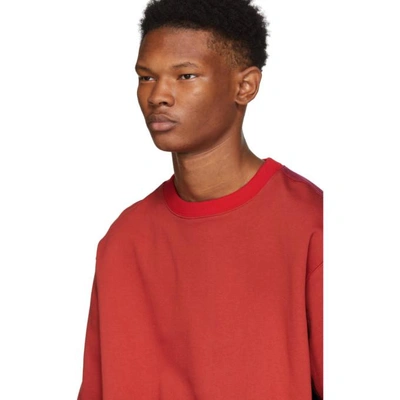 Shop Toga Virilis Multicolor Silkete Jersey Sweatshirt In 21/red