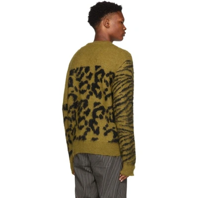 Shop Toga Virilis Tan Mohair Jacquard Sweater In 04/camel