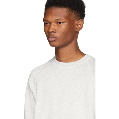 Shop Brioni Grey Cashmere And Cotton Sweatshirt In 1997 Gry/bg