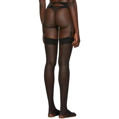 Shop Fleur Du Mal Black Satin Garter Belt In 0100 Black