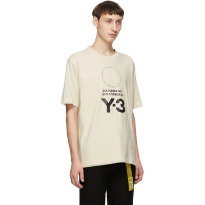 Shop Y-3 White Stacked Logo T-shirt