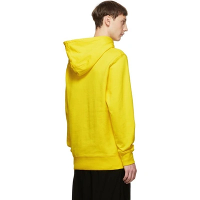Shop Y-3 Yellow Logo Classic Hoodie In Yellow Y3