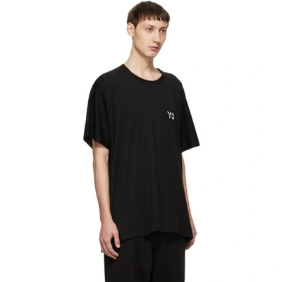 Shop Y-3 Black Signature Logo T-shirt