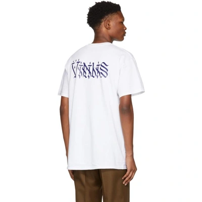 Shop Toga Virilis White Logo Print T-shirt In 01/white