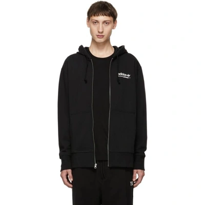 Adidas Originals Kaval Zip-up Cotton Sweatshirt Hoodie In Black | ModeSens