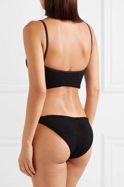 Shop Hunza G Seersucker Bikini In Black