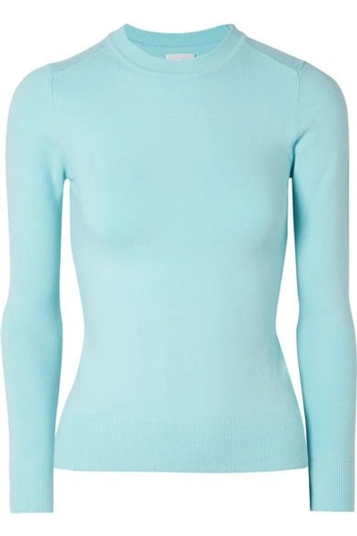 Shop Joostricot Stretch Cotton-blend Sweater In Light Blue