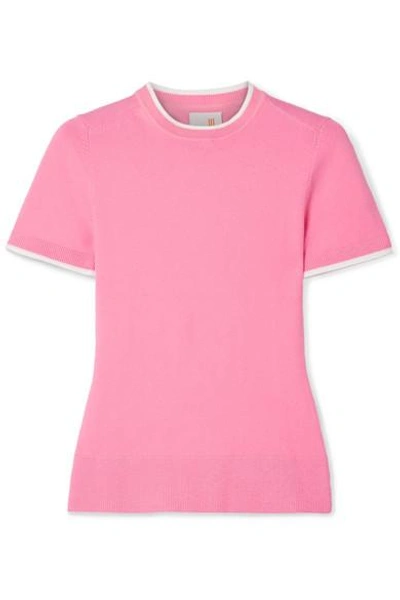 Shop Joostricot Stretch Cotton-blend Sweater In Pink