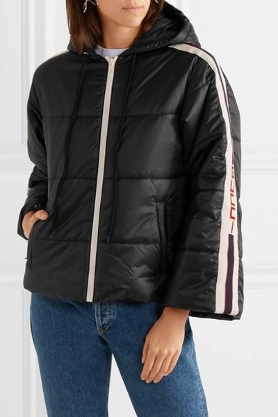 Shop Gucci Hooded Quilted Shell Jacket