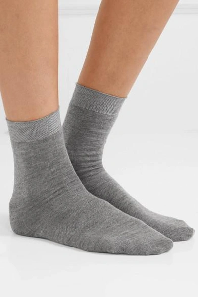 Shop Falke No.1 Cashmere-blend Socks In Gray