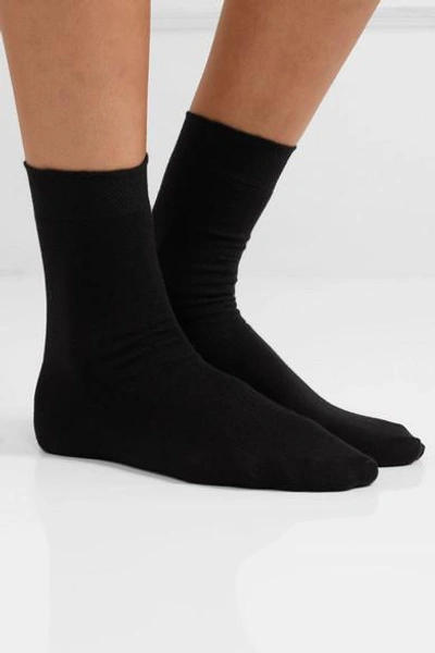 Shop Falke No.1 Cashmere-blend Socks In Black