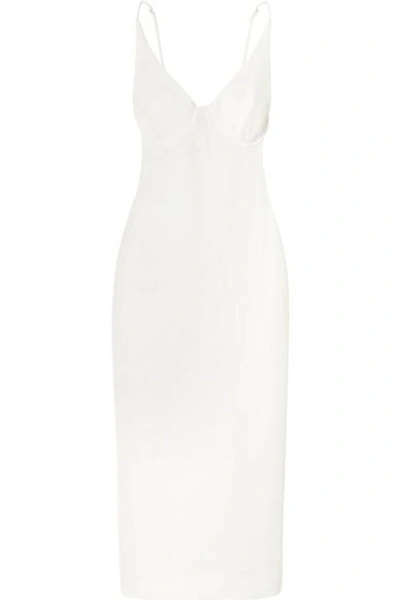 Shop Dion Lee Cutout Canvas Dress In Ivory