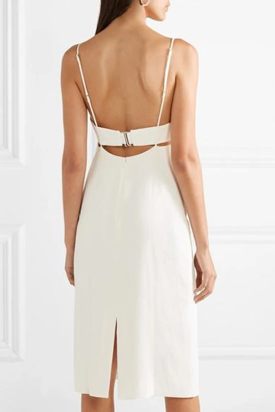 Shop Dion Lee Cutout Canvas Dress In Ivory