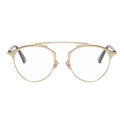 Shop Dior Gold So Real Optical Glasses In J5g Gold