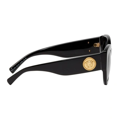 Shop Versace Black Cat-eye Sunglasses In Gb1/87 Blac