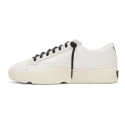 Shop Y-3 White Tangutsu Lace Sneakers In Wht/champag