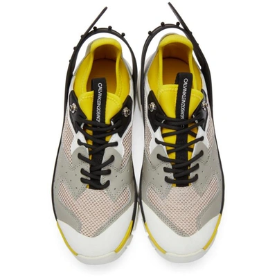 Shop Calvin Klein 205w39nyc Grey And Beige Carlos 10 Sneakers In Multi