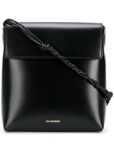 Shop Jil Sander Structured Box Bag - Black