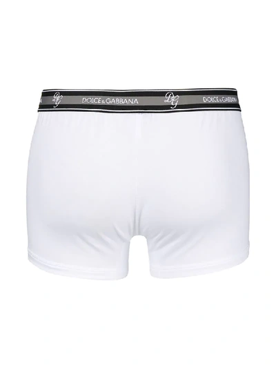 Shop Dolce & Gabbana Underwear Logo Elasticated Waistband Briefs - White