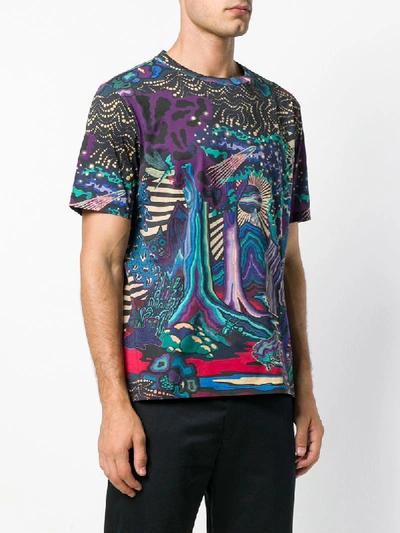 Shop Paul Smith New Age Print T In Pink & Purple