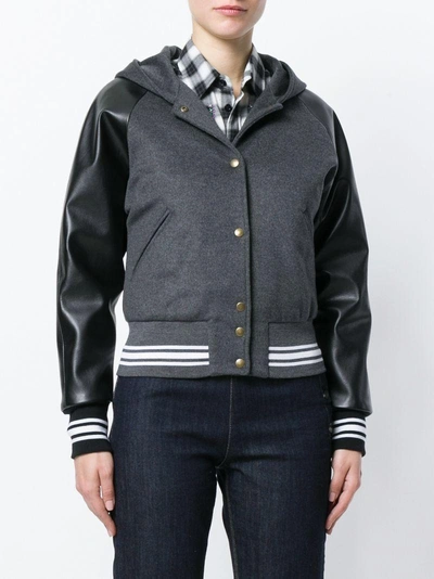 Shop Tomas Maier Eco Leather Jacket - Grey