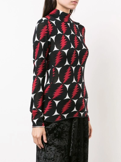 printed high neck top
