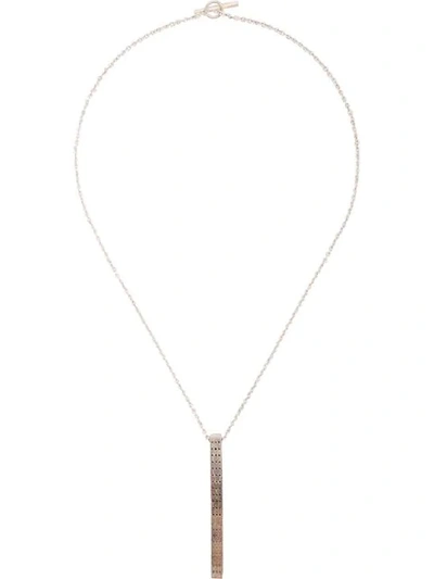 rectangular charm necklace