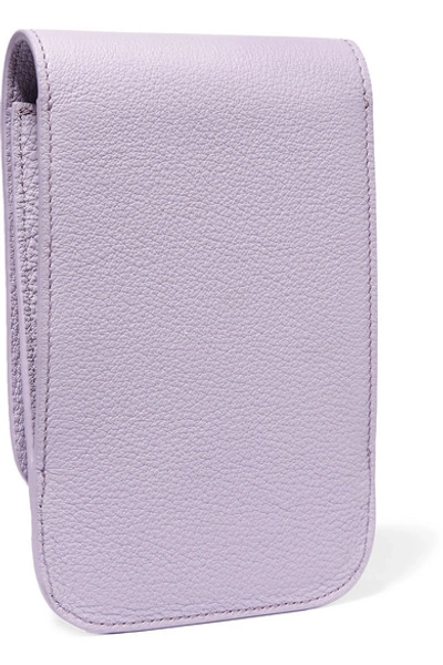 Shop The Volon E.z Mini Textured-leather Shoulder Bag In Lilac