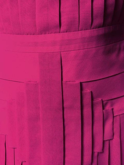Shop Capucci Pleated Flared Midi Dress - Pink