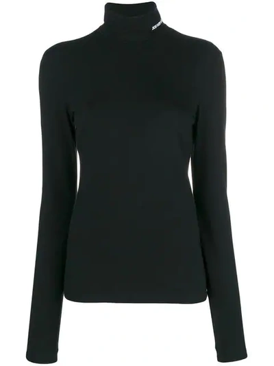 Shop Calvin Klein 205w39nyc Logo Rollneck Sweater In Black