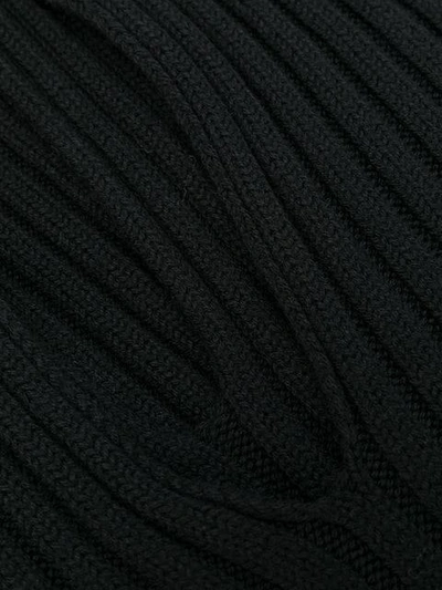 Shop Pierantoniogaspari Long Ribbed Knit Gilet - Black