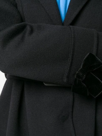 Shop Fendi Belted Coat In Black