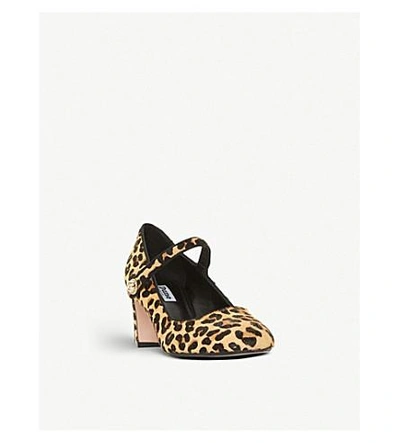 Shop Dune Anntoinette Leather And Ponyhair Leopard Print Courts In Leopard-pony